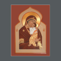 Yaroslavl' Mother of God Prayer Card postcards