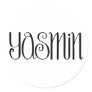 Yasmin black Sticker