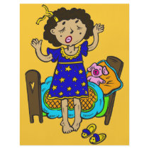 Yawning Bedtime Girl Personalized Flyer