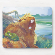 Yawning Capybara mousepads