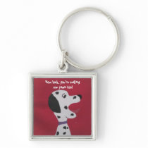 yawning dog key chain
