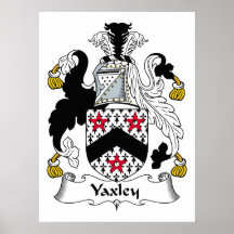 Yaxley Family Crest Posters