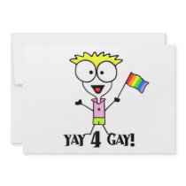 Yay 4 Gay Pride Invitations