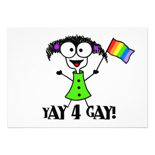 Yay 4 Gay Pride Invitations 5 X 7 Invitation Card Zazzle