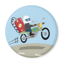 Yay For Color Battery Bike Fridge Magnet