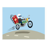 Yay For Color Battery Bike Postcard