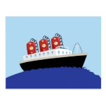 Yay For Color Battery Boat Postcard