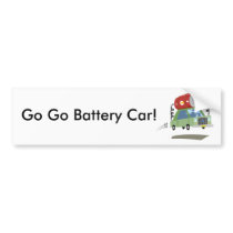 Yay For Color Battery Car Bumper Sticker