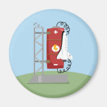 Yay For Color Battery Space Shuttle Refrigerator Magnet