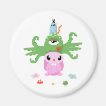 Yay For Color Totem Pole Animals Refrigerator Magnets