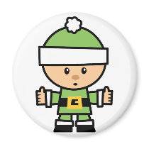 Yay For Color Xmas Character - Elf magnets