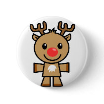 Yay For Color Xmas Character - Reindeer buttons