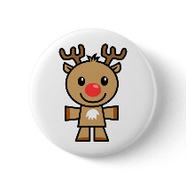 Yay For Color Xmas Character - Reindeer buttons