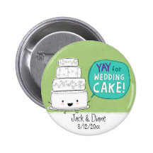 YAY for Wedding Cake!  Customizable Pins