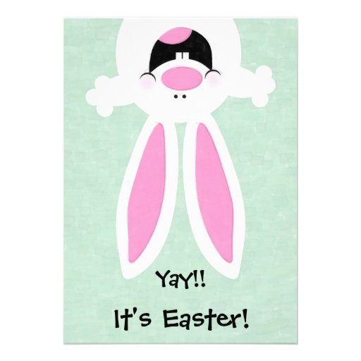 Yay! It's Easter! Easter Egg Hunt Invitation (front side)