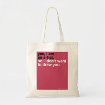 YBN: Yes, I am an artist Canvas Bags