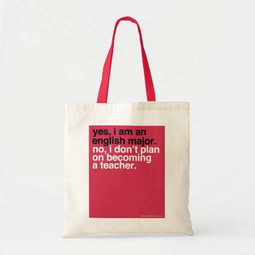YBN: Yes, I am an English major Canvas Bags