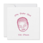 Ych mwen my baby girl custom invites