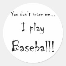 YDSM Baseball Round Stickers