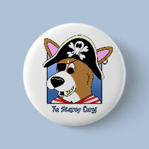 Ye Scurvy Corgi buttons by MenagerieMayhem Ye Scurvy Corgi buttons