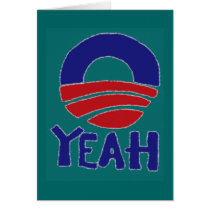 Yeah Obama Greeting Card