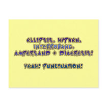Yeah! Punctuation! postcards