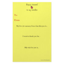 Year-end teacher thank you note custom stationery