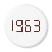 Year of birth - 1963 - Birthday magnets