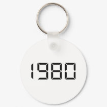 Year of birth - 1980 - Birthday keychains by Thinkdifferent Year of birth - 1980 - Birthday keychains
