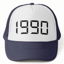 Year of birth - 1990 - Birthday hats