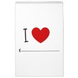 Year of Love Each Month calendars