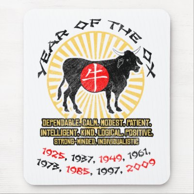 Year of Ox Qualities Mousepad by koncepts