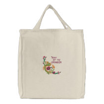 Year of the Dragon Embroidered Totebag