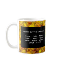 Year of the Dragon: Gold and Red Coffee Mugs