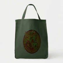 Year Of The Dragon Oval Bags