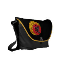 Year of the Dragon: Red and Gold Courier Bag