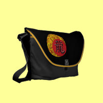 Year of the Dragon: Red and Gold messenger bags