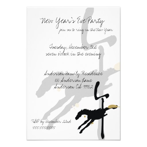 Year of the Horse Party Invitations
