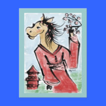 Year of the Horse postcard postcards