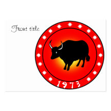 Year of the Ox 1973 Business Card
