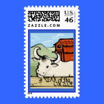 Year of the Ox Farmyard Stamp