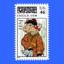 Year of the Ox Geisha Stamp