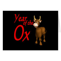 Year Of The Ox Greeting Card