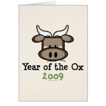 Year Of The Ox Greeting Card
