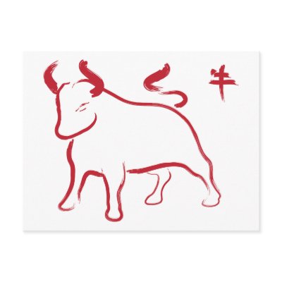 Year of the Ox Postcard by fantasian_angel