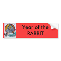 Year of the Rabbit Bumpersticker or Sign Bumper Stickers