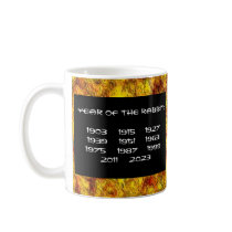 Year of the Rabbit: Gold and Red Coffee Mug