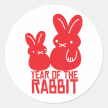 Year of the rabbit round sticker