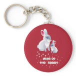 Year of the Rabbit .Two Rabbits Keychain