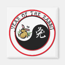 Year of the Rabbit - yinyang Magnet
